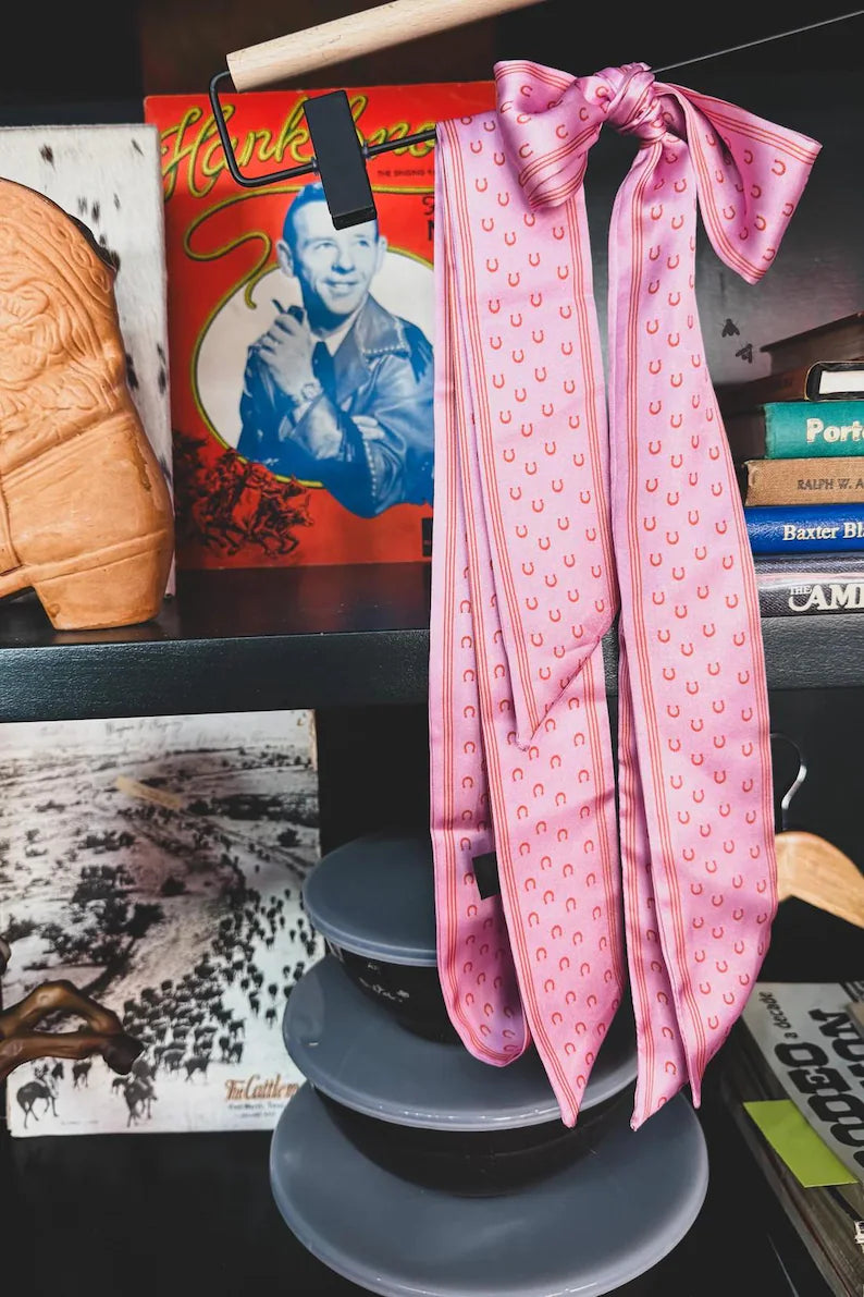 Pink/Orange Horseshoe Twilly