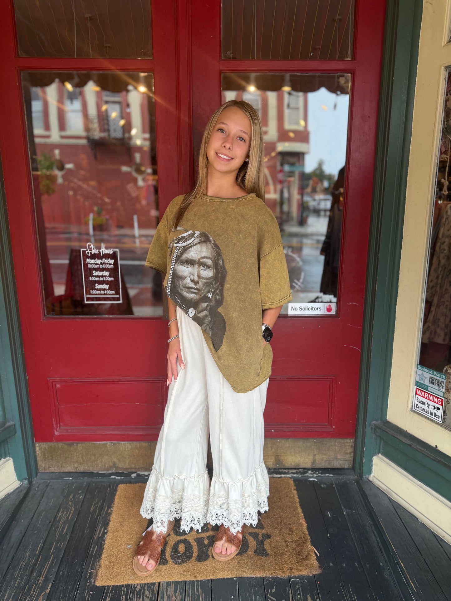 Painted Spirit – Native Olive Pocket Tee
