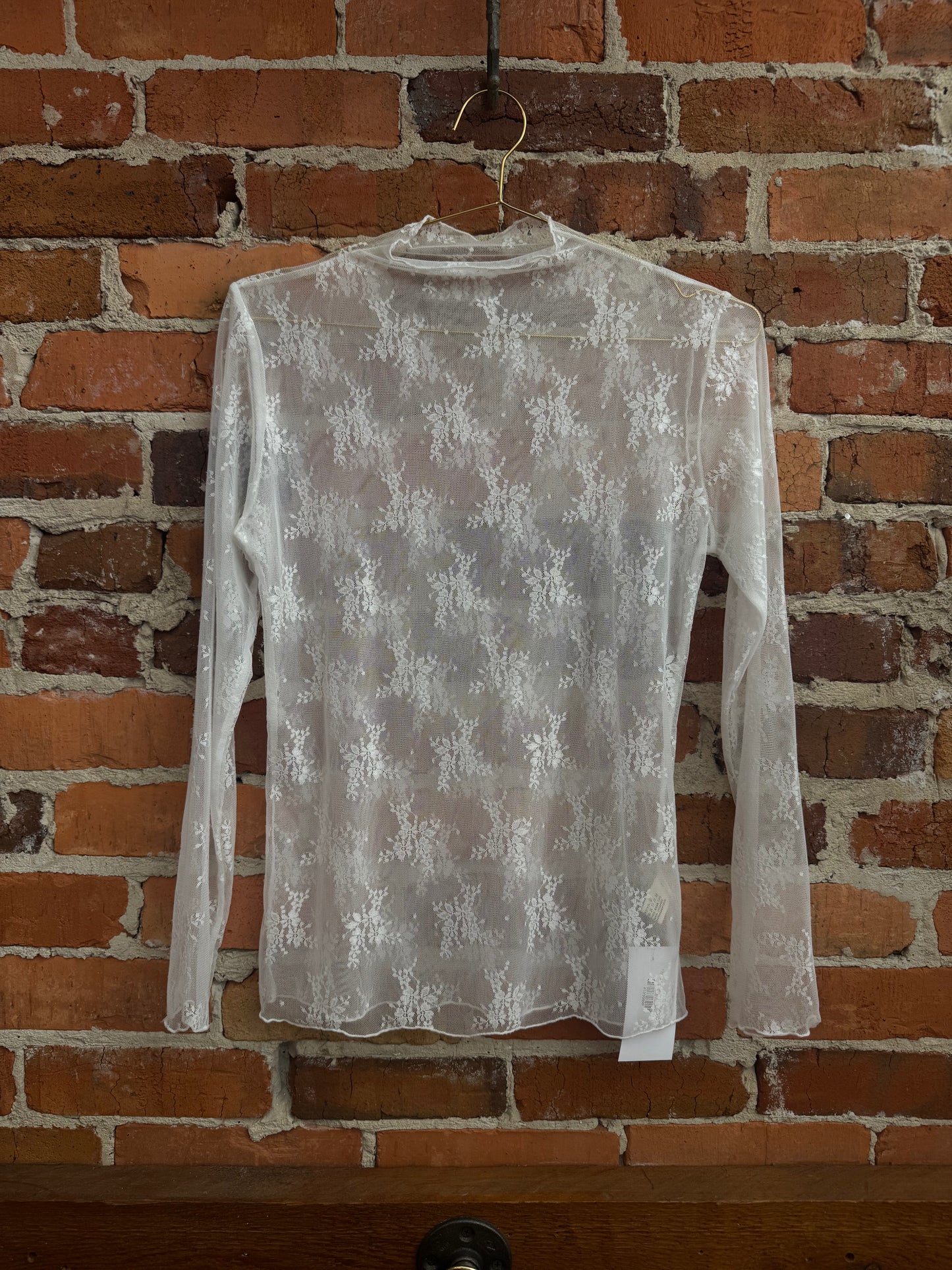 Flying Floral - White Mesh Top