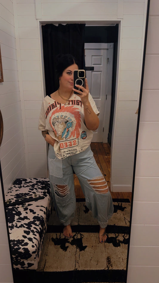 Blue River Soul – Denim Joggers