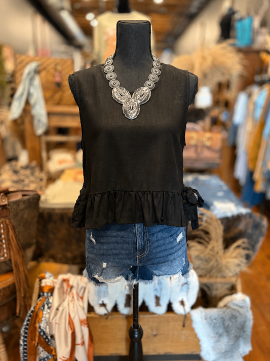 Southern Belle – Black Bow Side Tank