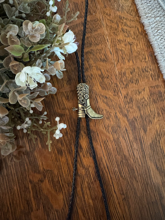 Brass Boot Bolo - Necklace