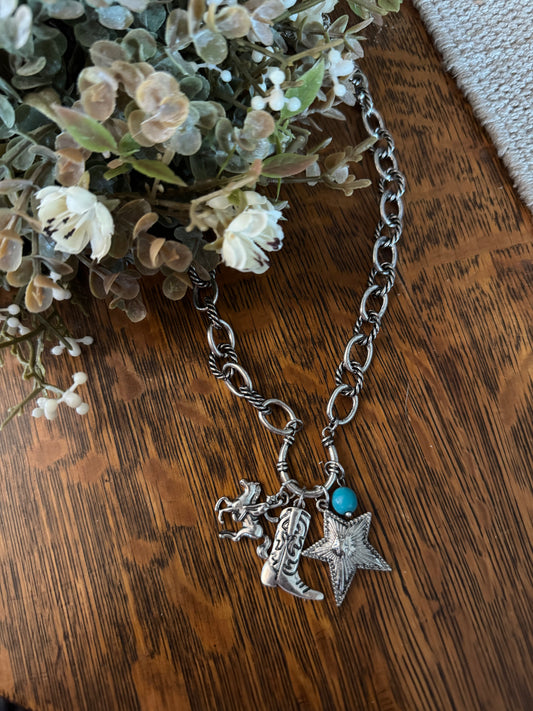Horseshoe Cluster Charms - Necklace