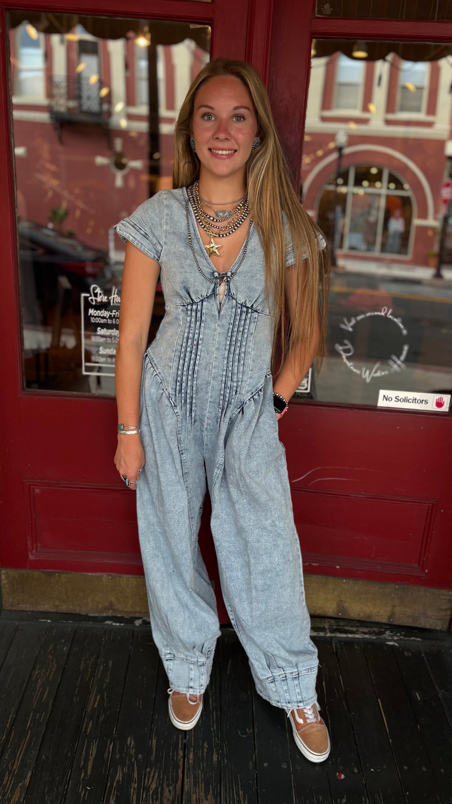 Whiskey Creek – Denim Barrel Jumpsuit