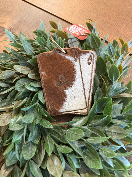 Cowhide Cards - Key Chain