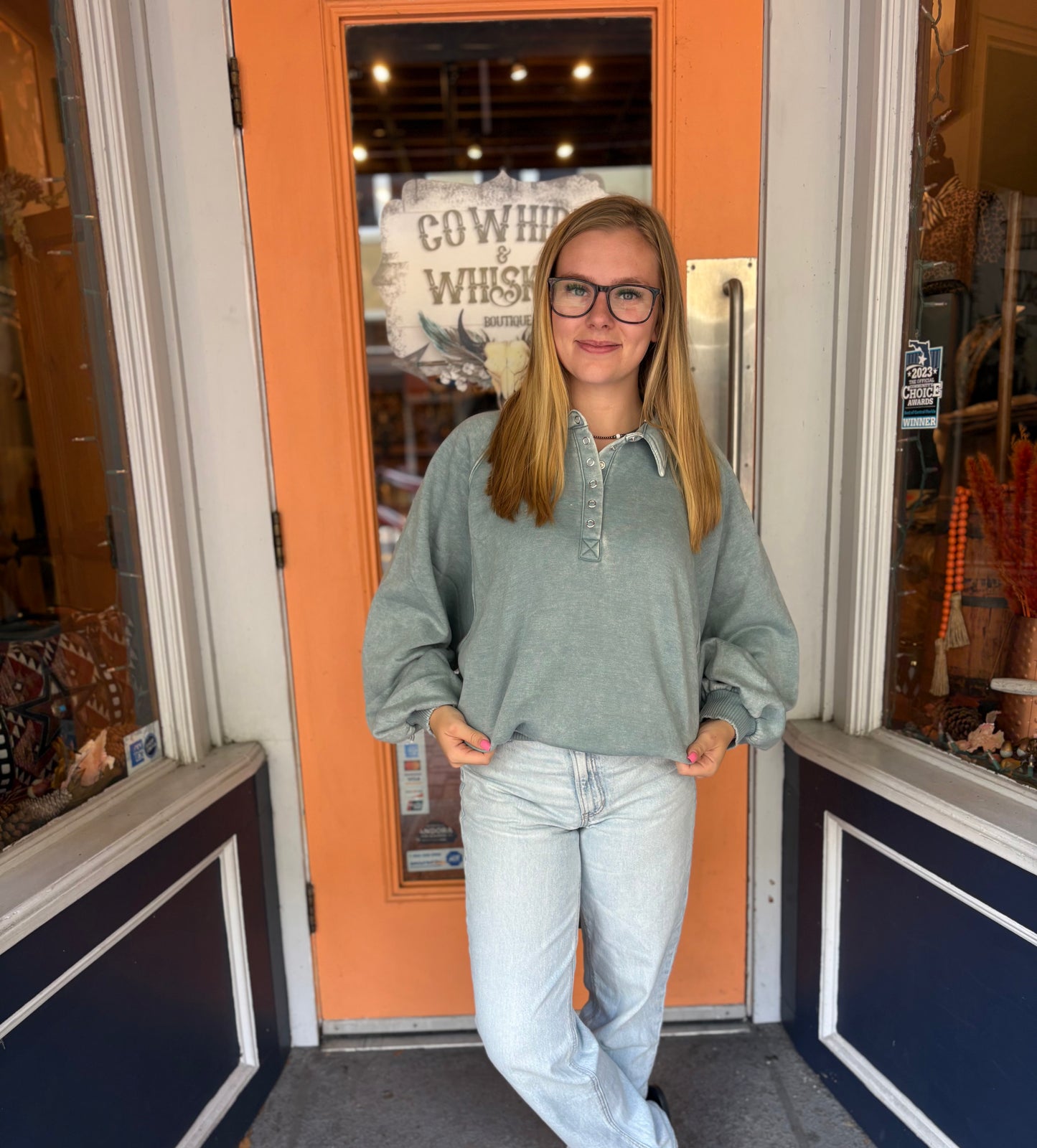 First Chill – Ash Blue Quarter Snap Pullover