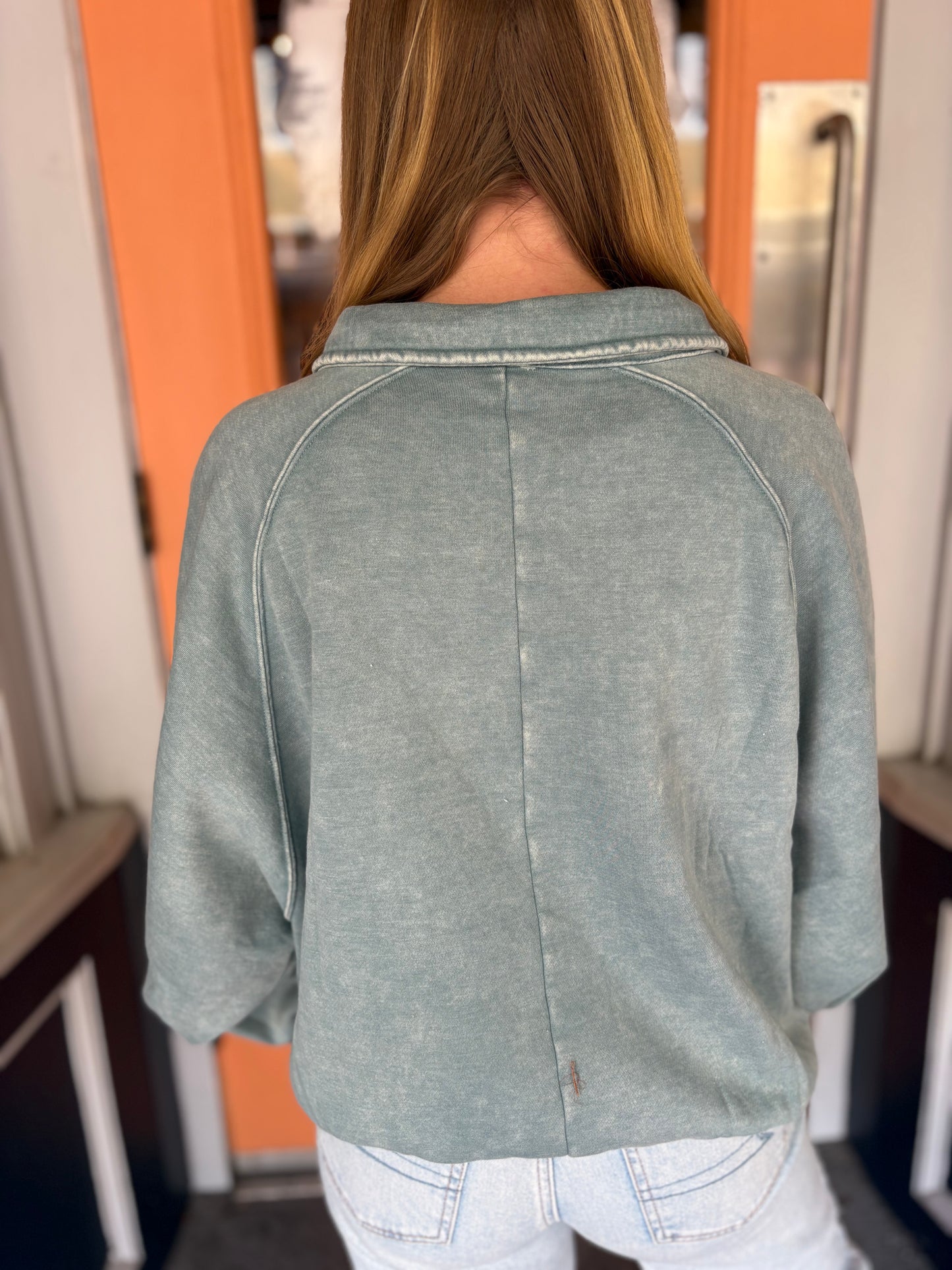 First Chill – Ash Blue Quarter Snap Pullover