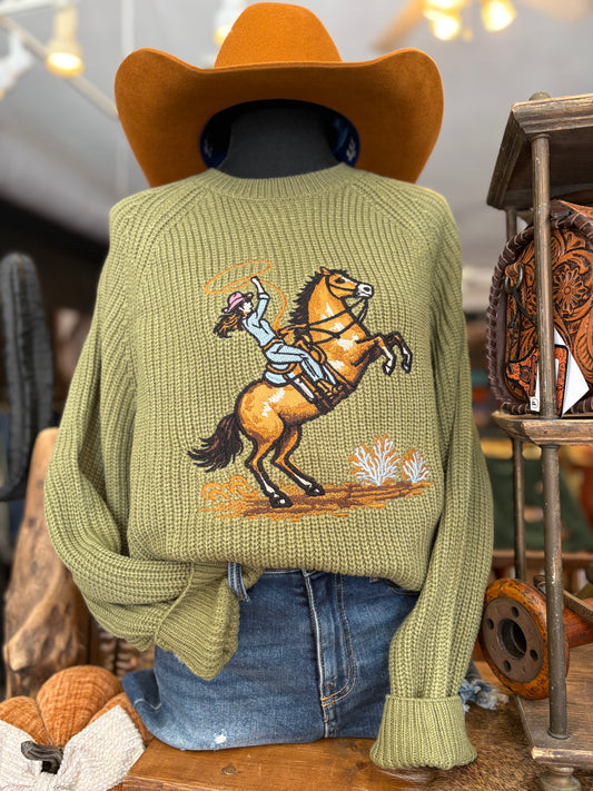 Fallin’ for Trouble – Olive Sweater