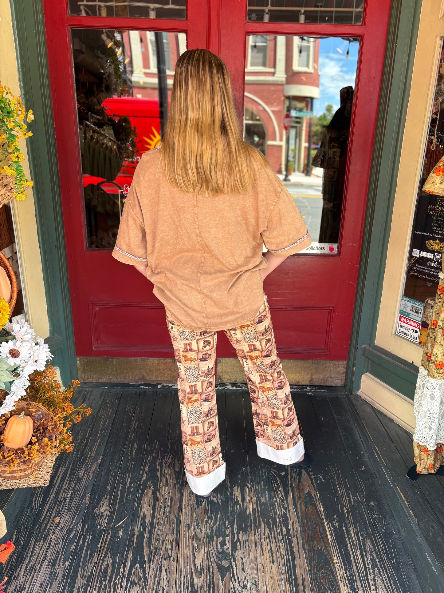 Wild West Patchwork – Tan Denim Pants