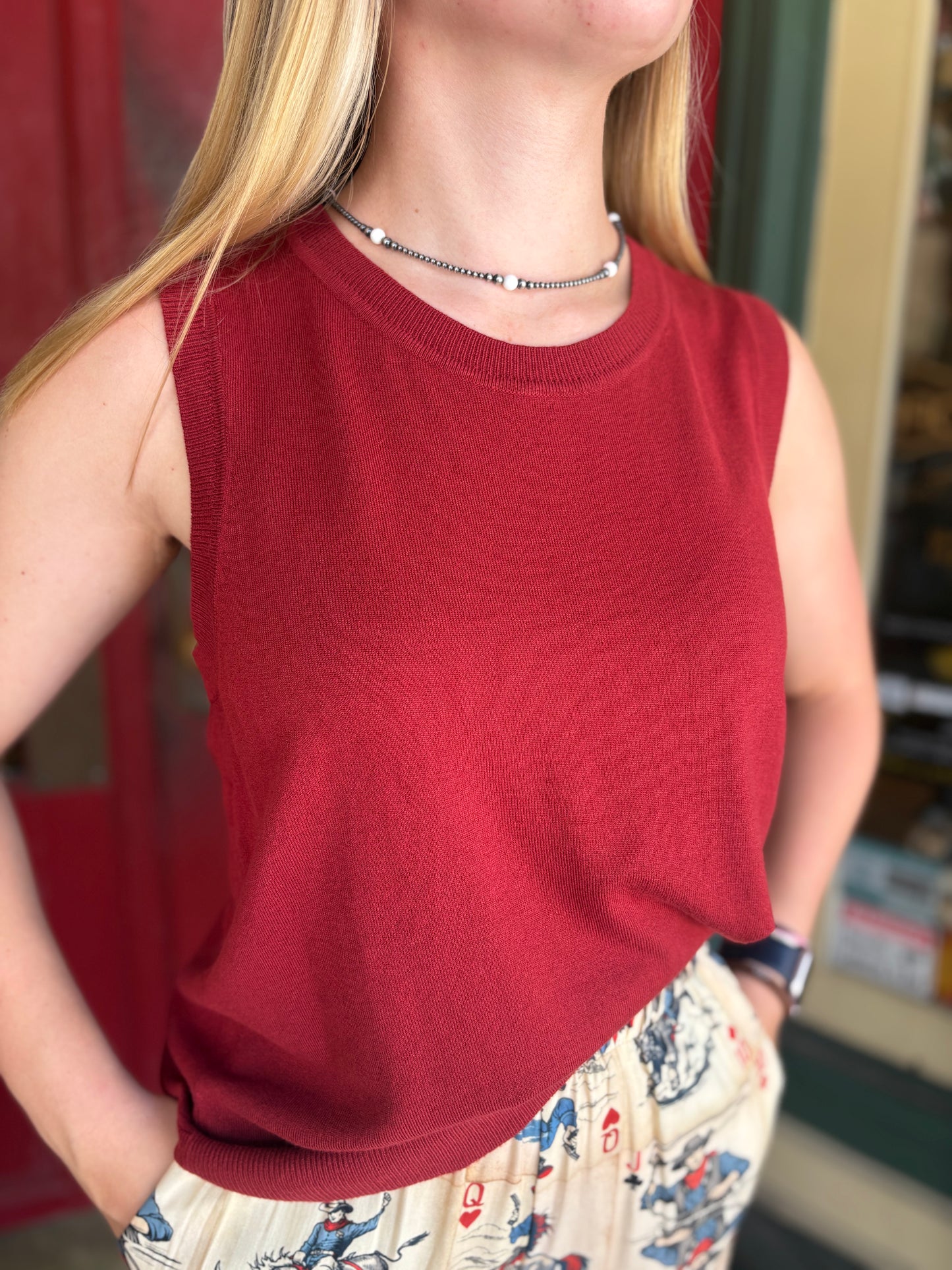 Falling Softly – Brick Knit Tank