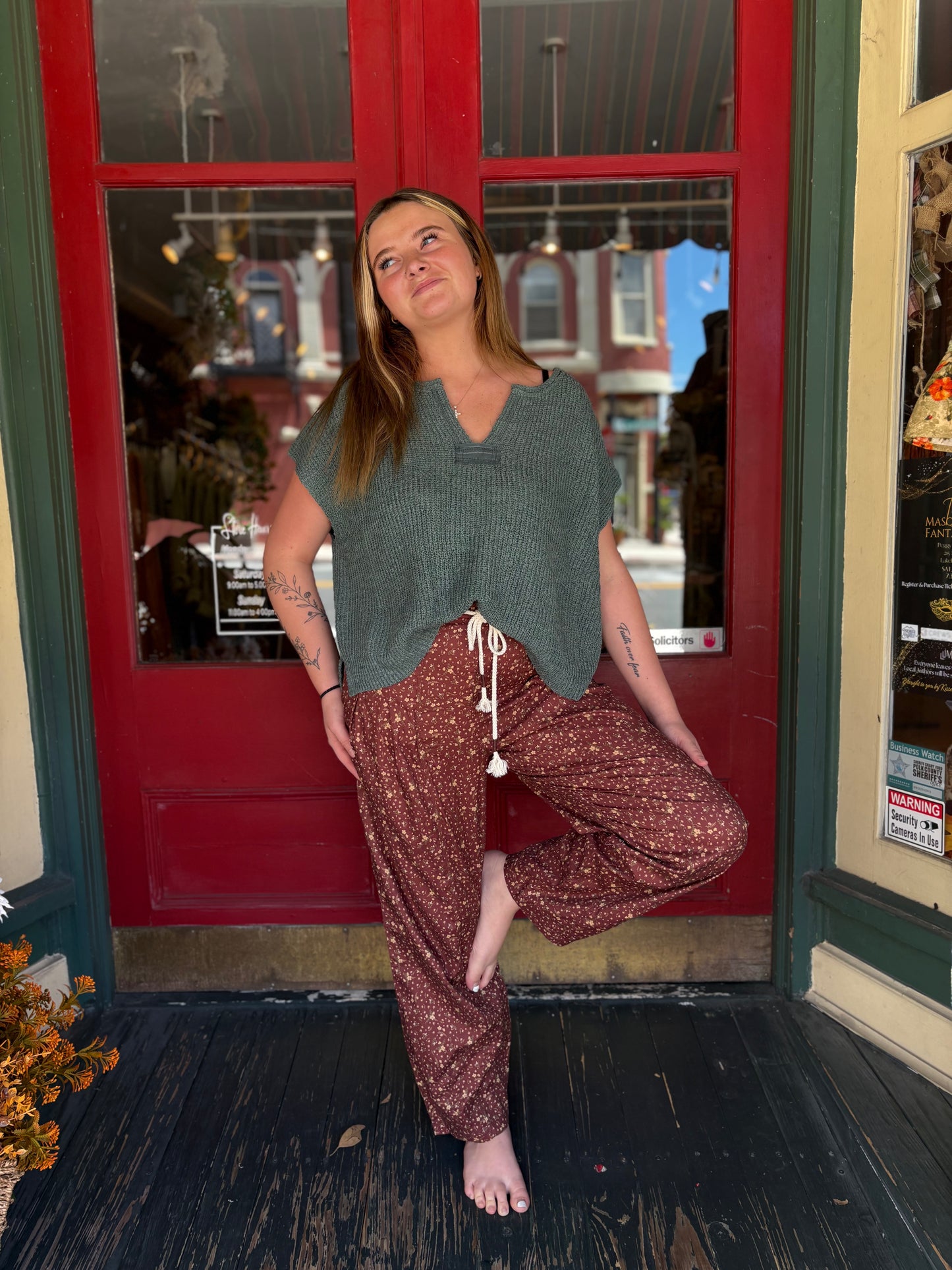 Woven Charm – Ash Jade Chunky Knit Sweater