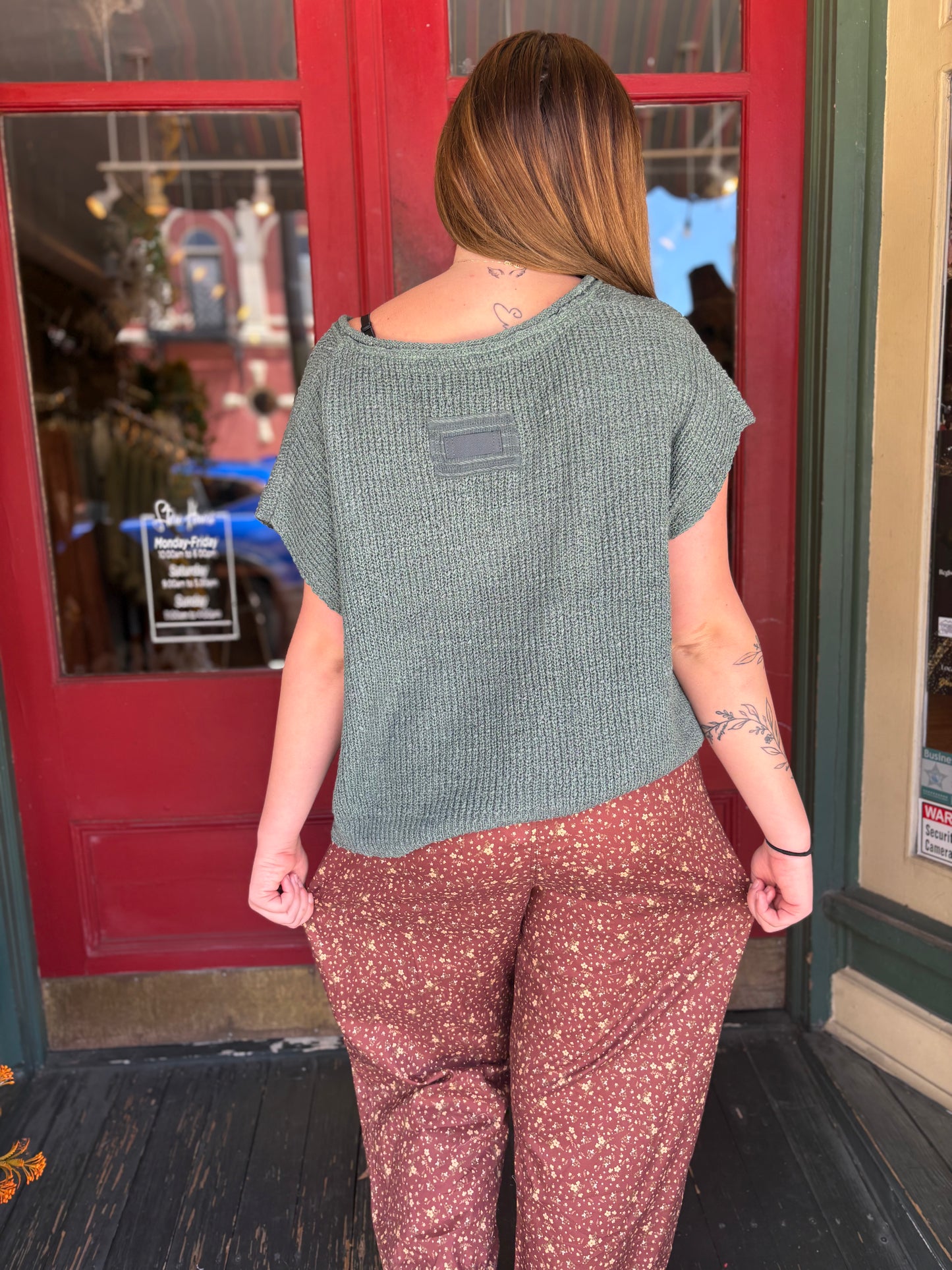 Woven Charm – Ash Jade Chunky Knit Sweater
