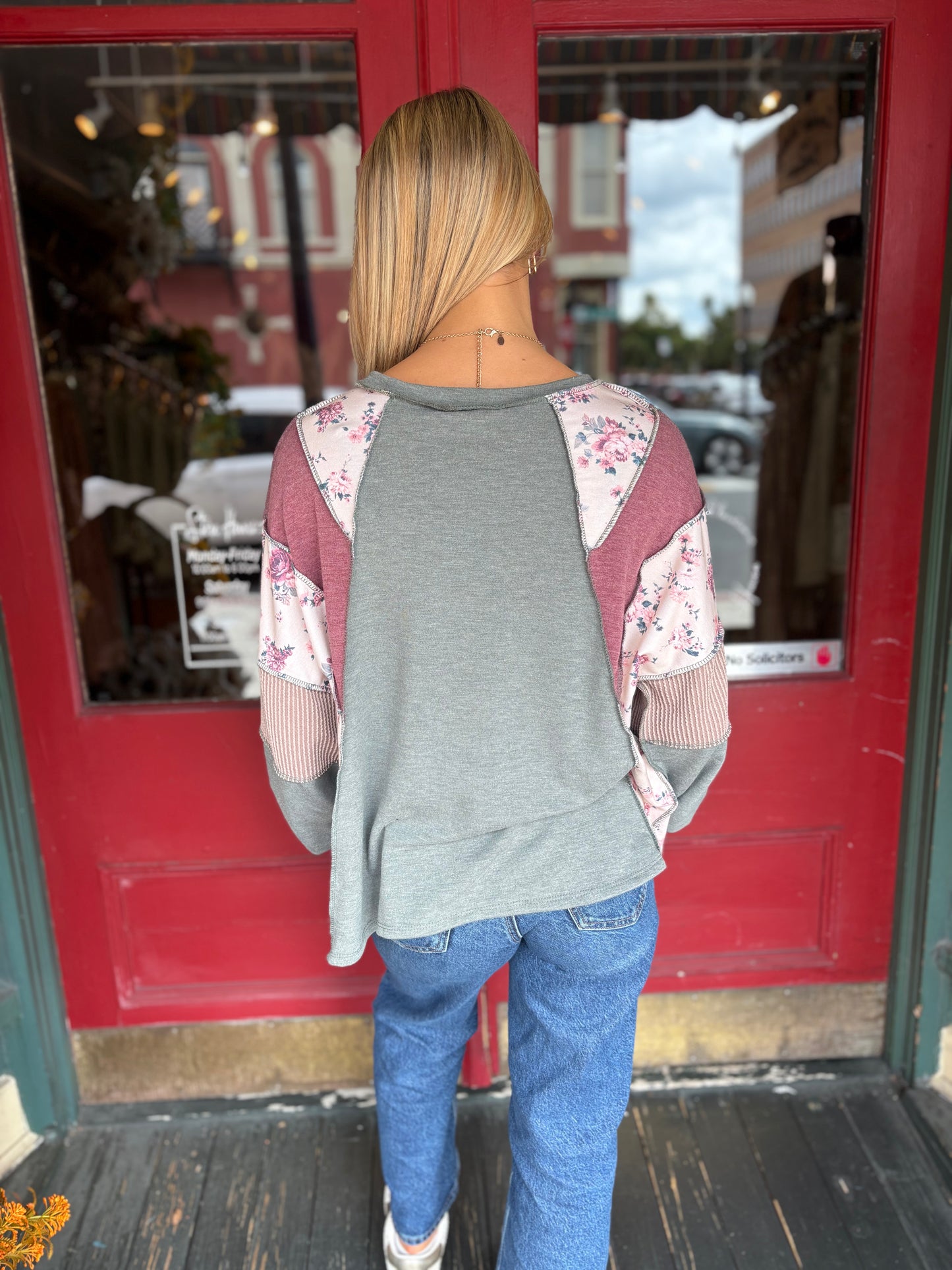 Seasonal Stitch – Olive Ribbed Top