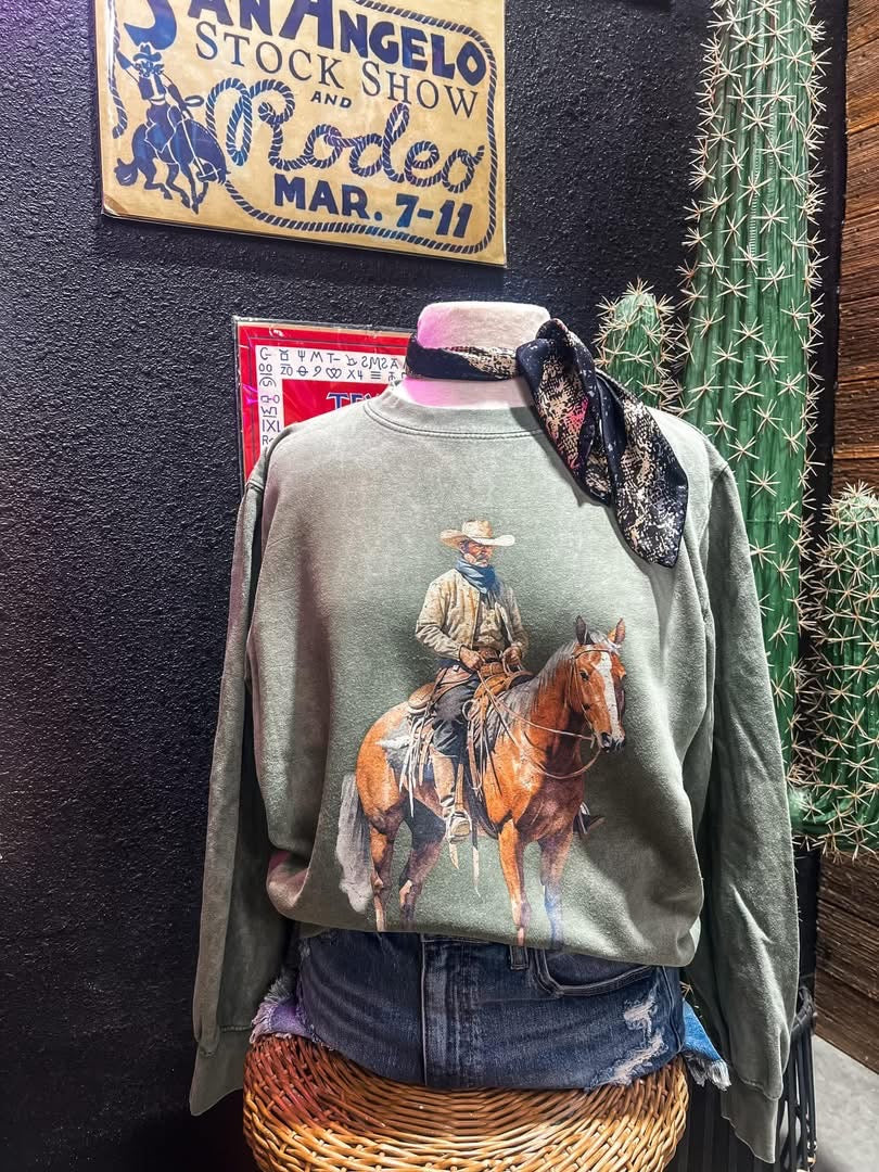 Ride On – Cowboy Crewneck