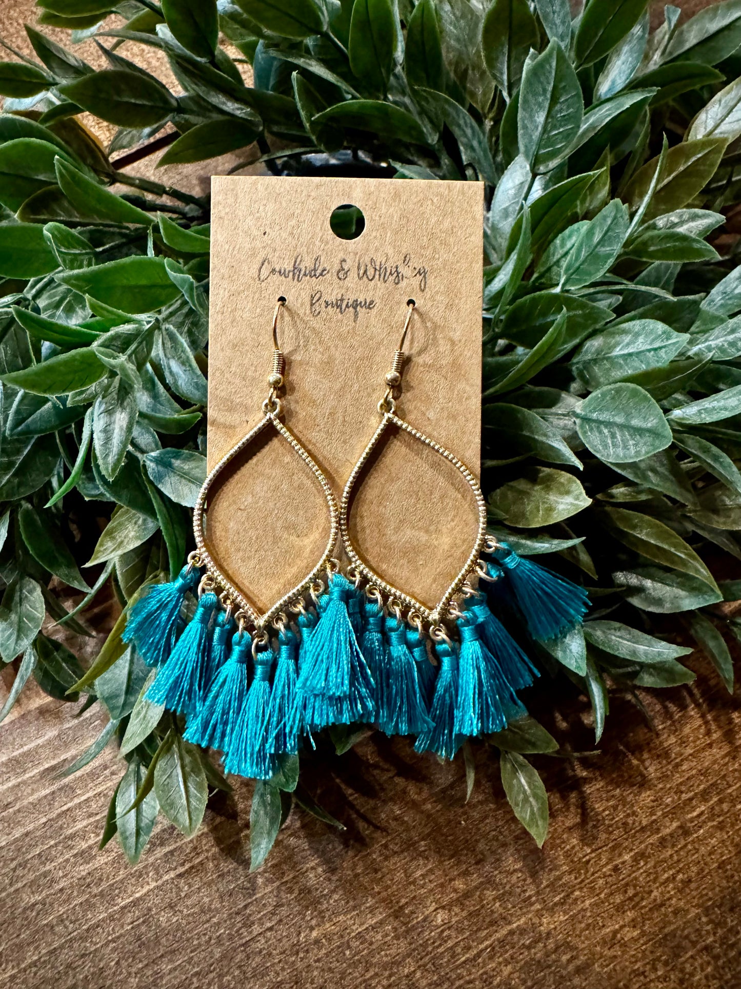 Deep Teal Tassel - Earring