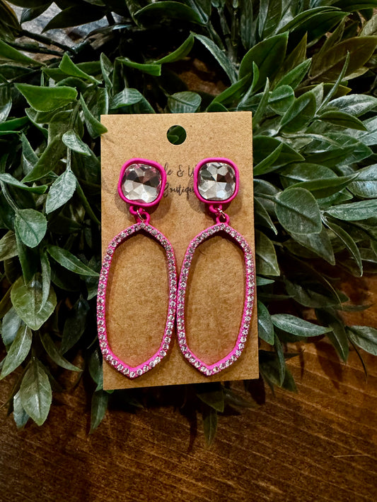 Neon Pink Glam - Earring