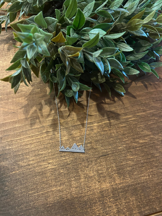 Mountain Views - Silver Necklace