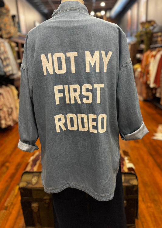 Not My First Rodeo – Denim Button-Up