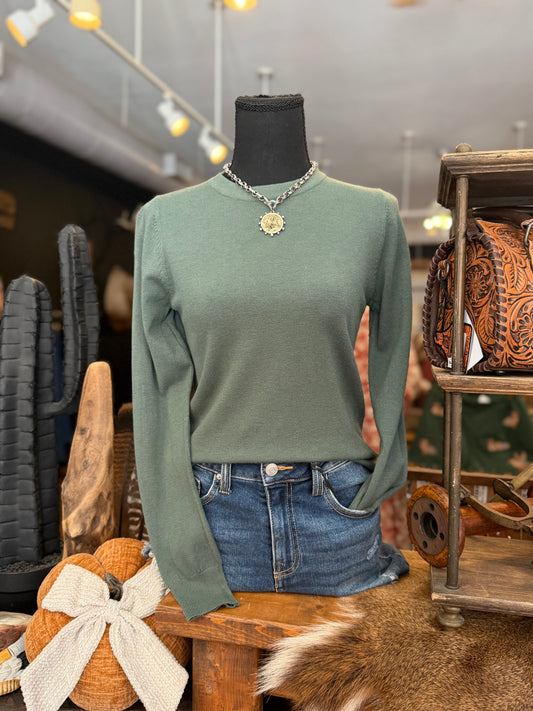 Timeless Comfort – Forest Soft Knit Sweater
