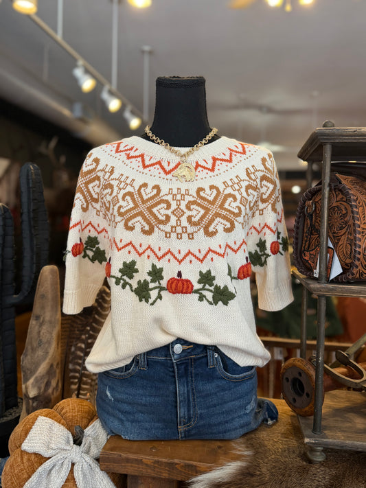 Pumpkin Hollow – Cream Sweater