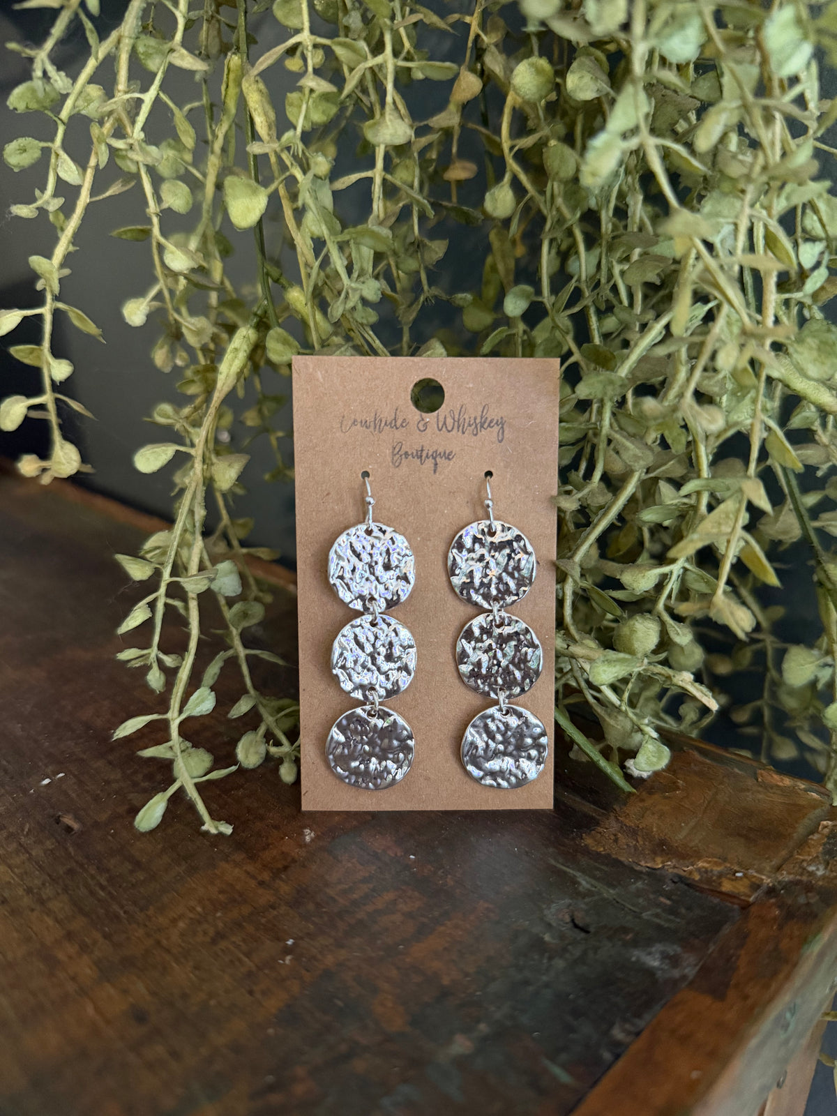 Silver Coin Trio - Earrings