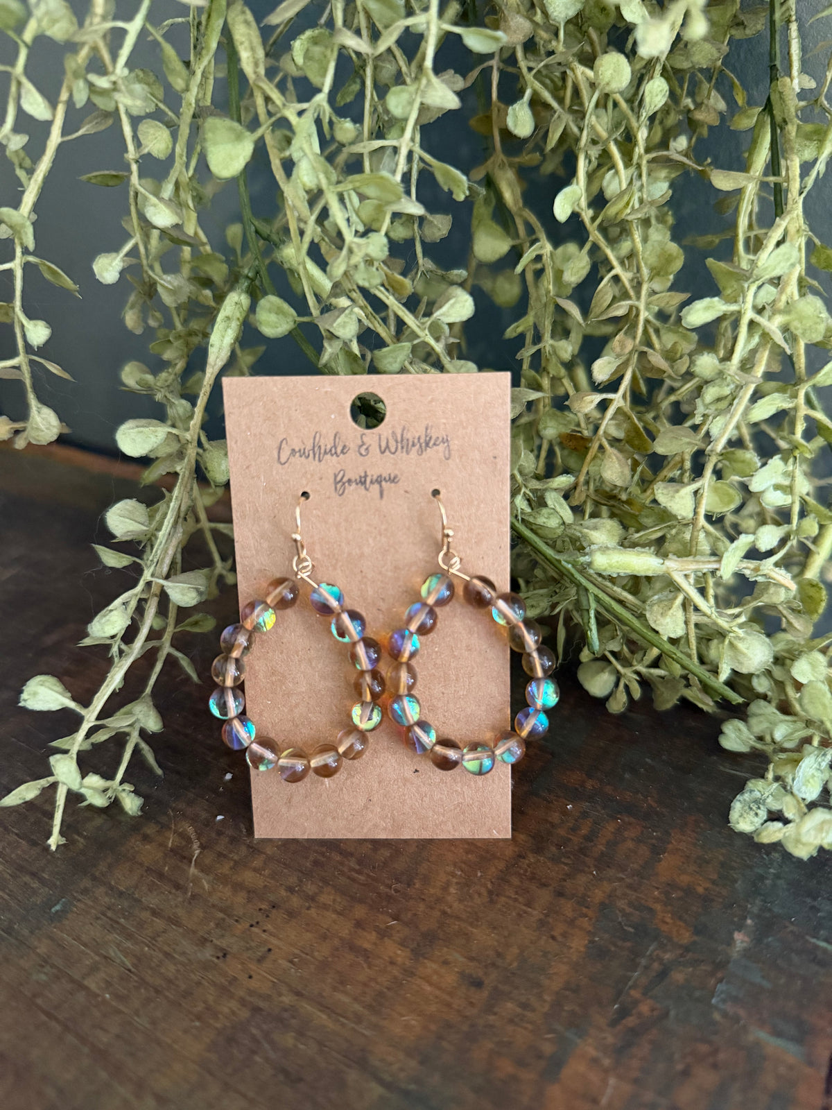 Aura Glass - Brown Earrings