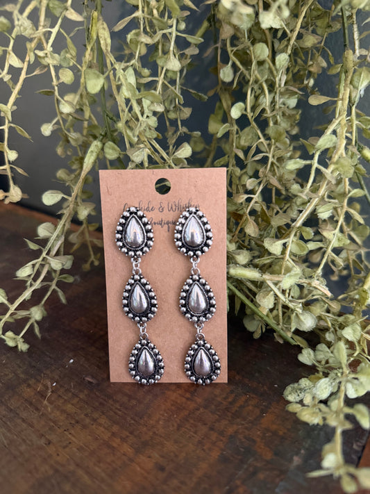 Silver Droplets - Earrings