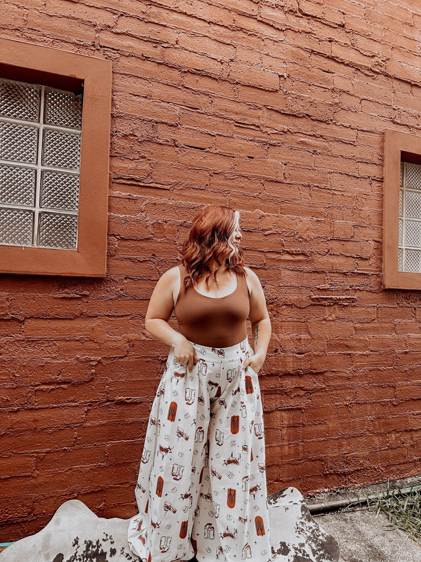 Light Me Up Cowboy -Ivory Pants