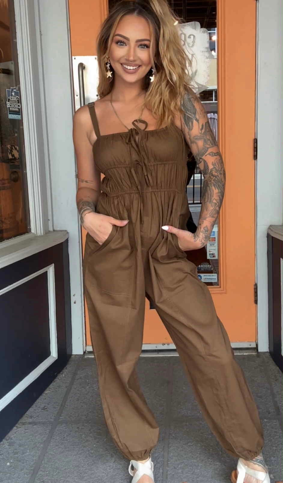 Outlaw Moss - Dk Olive Jumpsuit