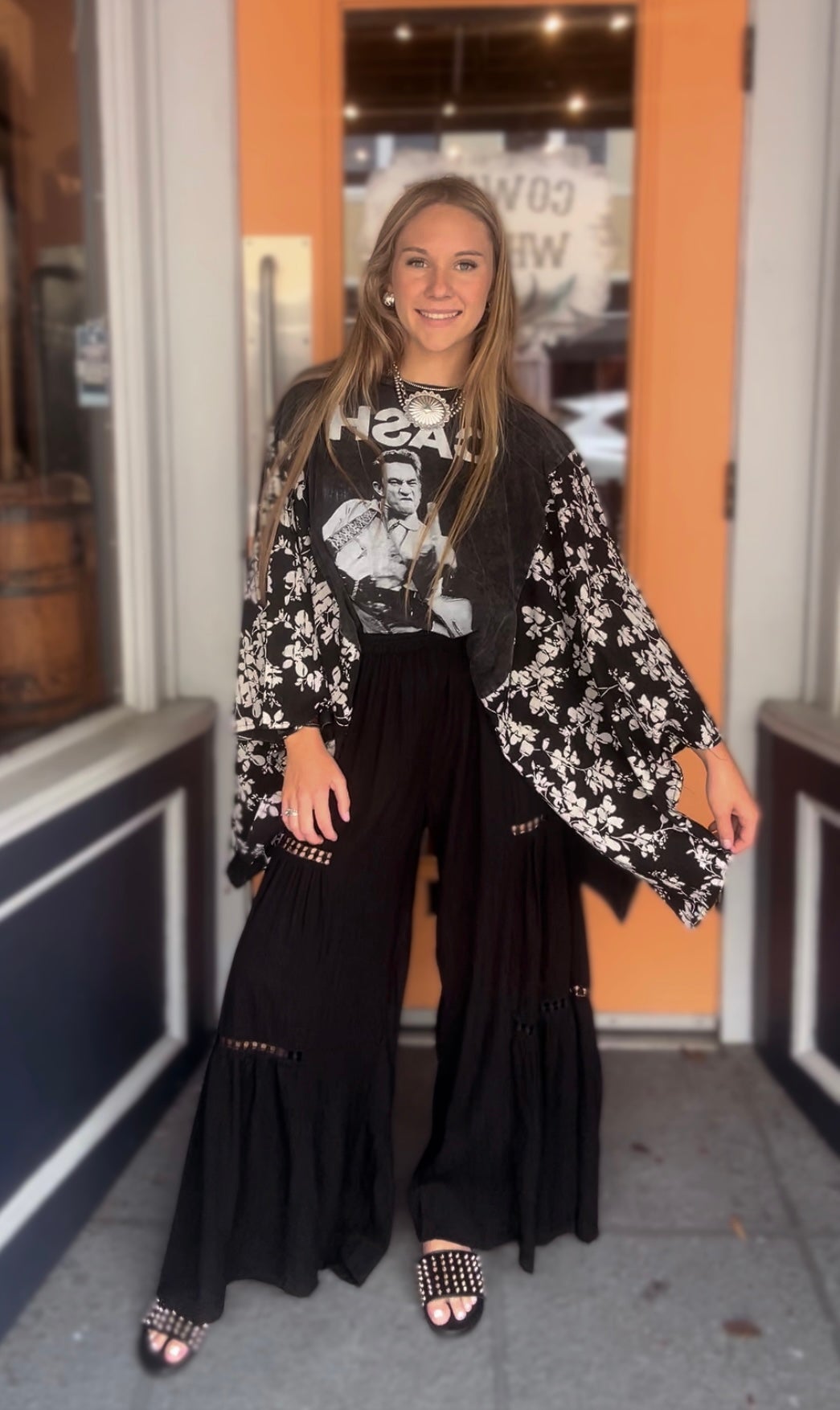 CASH Vibes - Black Poncho Top