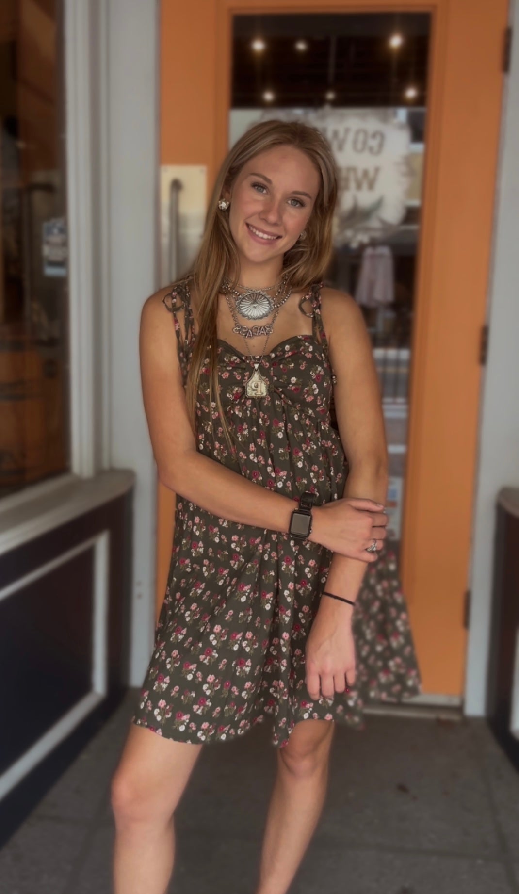 Evergreen Kiss - Olive Mini Dress