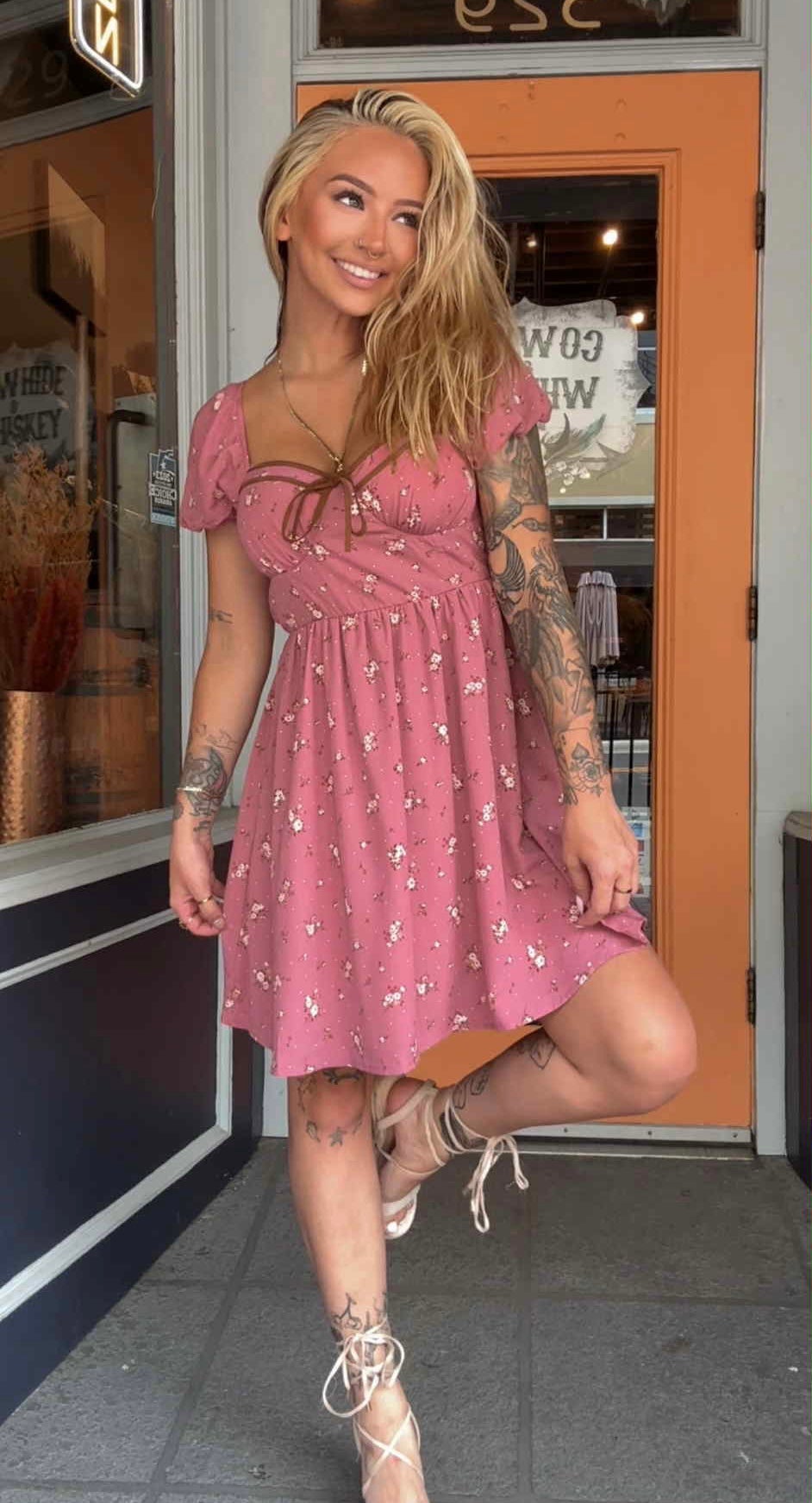 Dusty Rosewood - Mauve Mini Dress