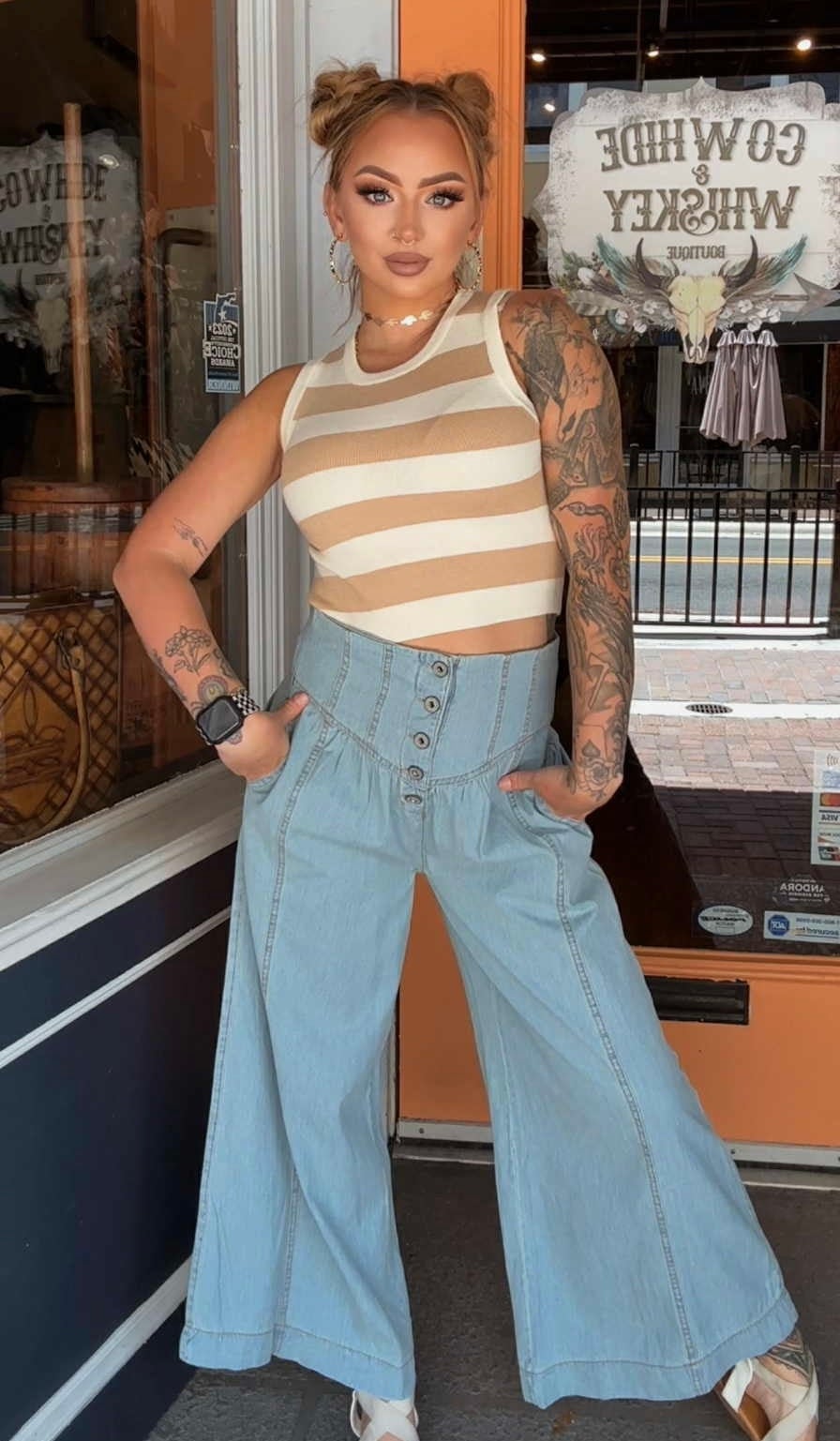 Button Banjo - Denim Pants