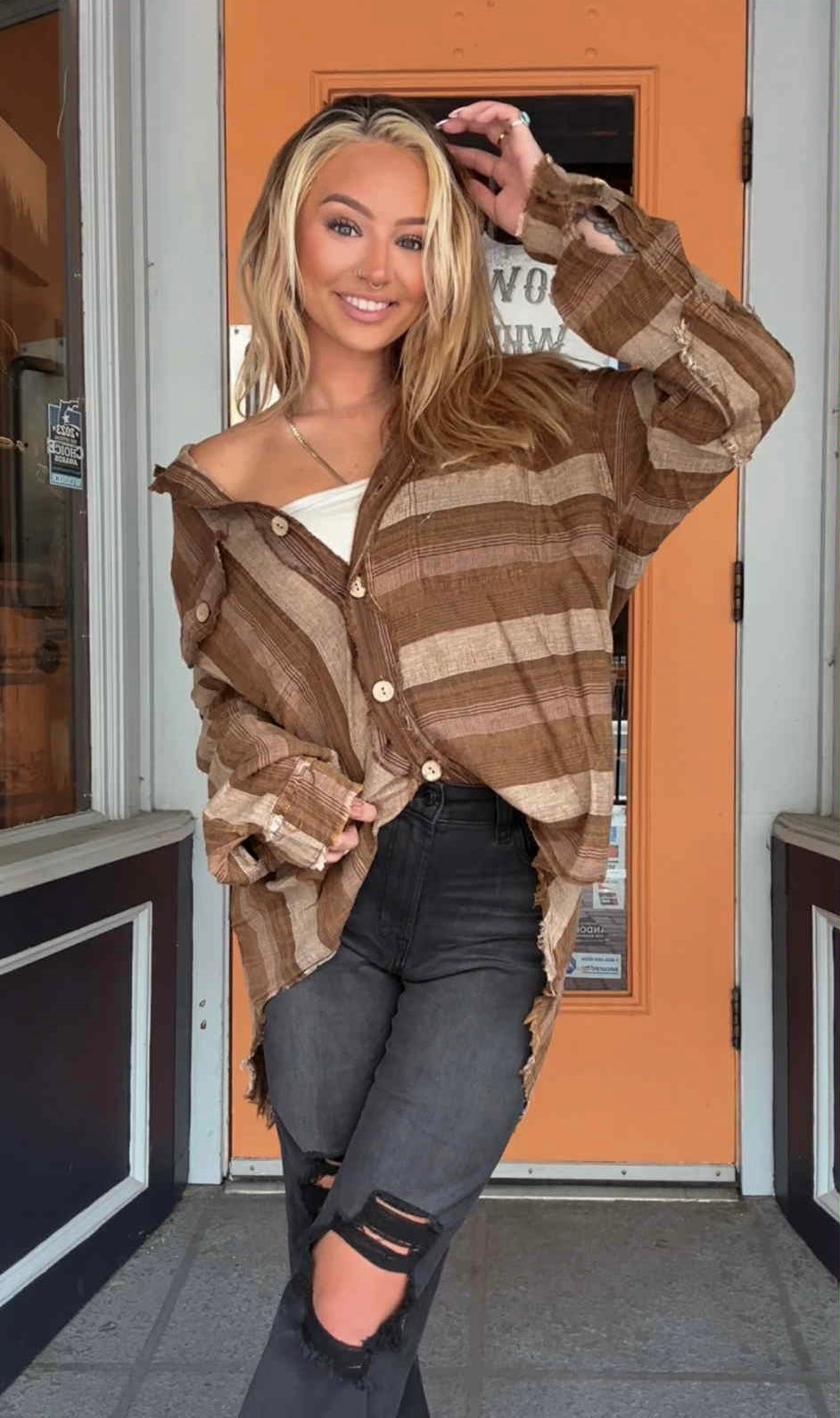 Timber Dust - Washed Flannel Top