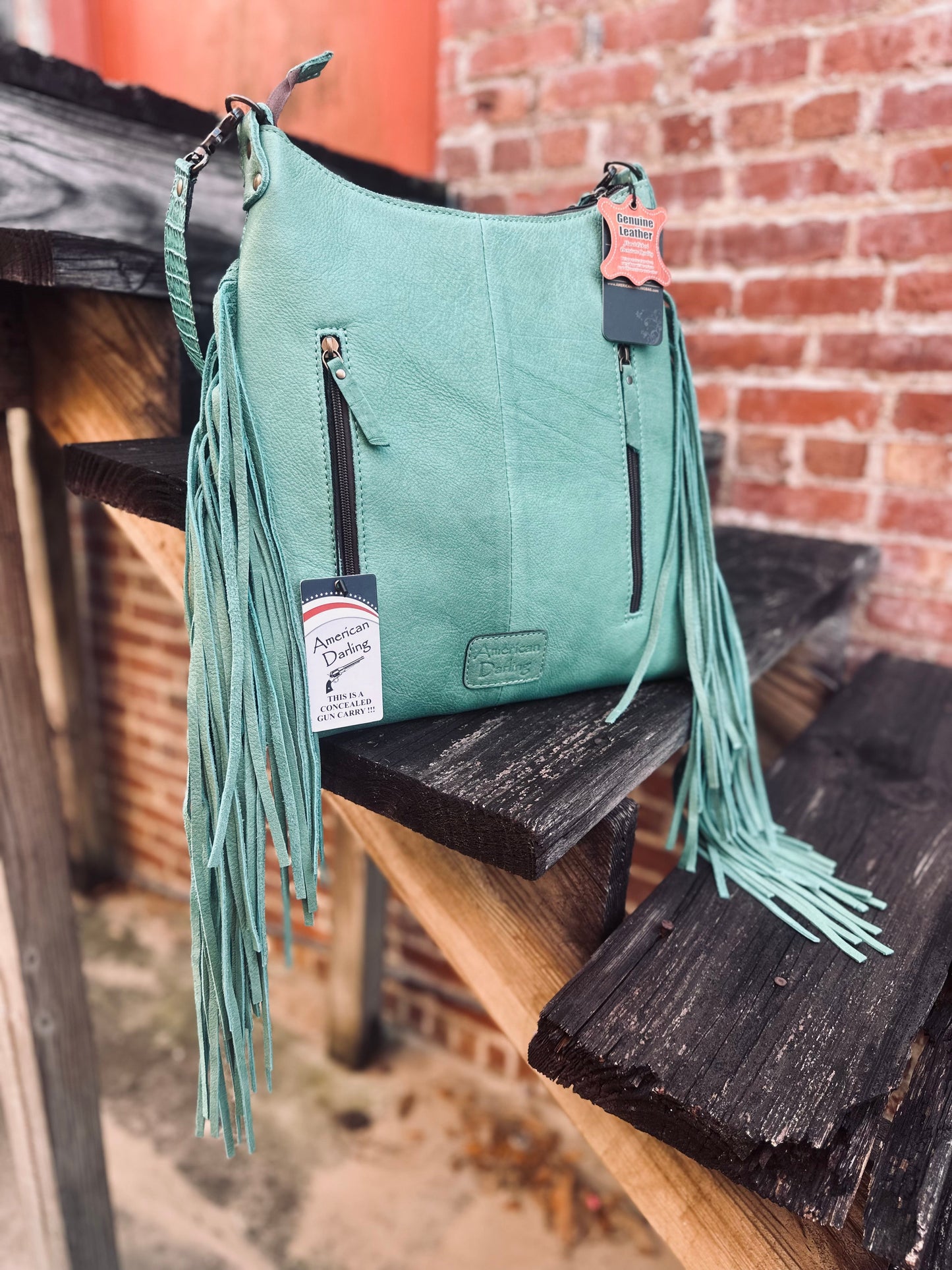 Swamp Water - Teal Hide Purse