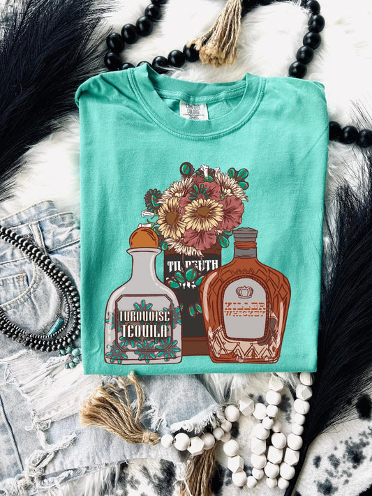 Whiskey Trio - Seafoam Graphic Tee