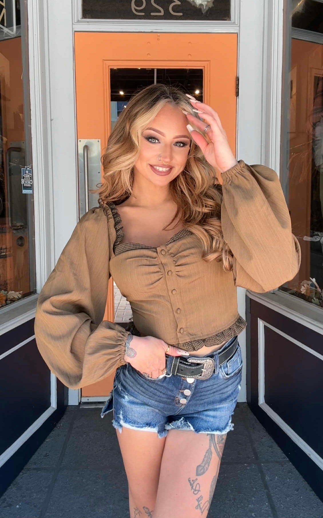 Pen & Quill - Gingham Crop Top