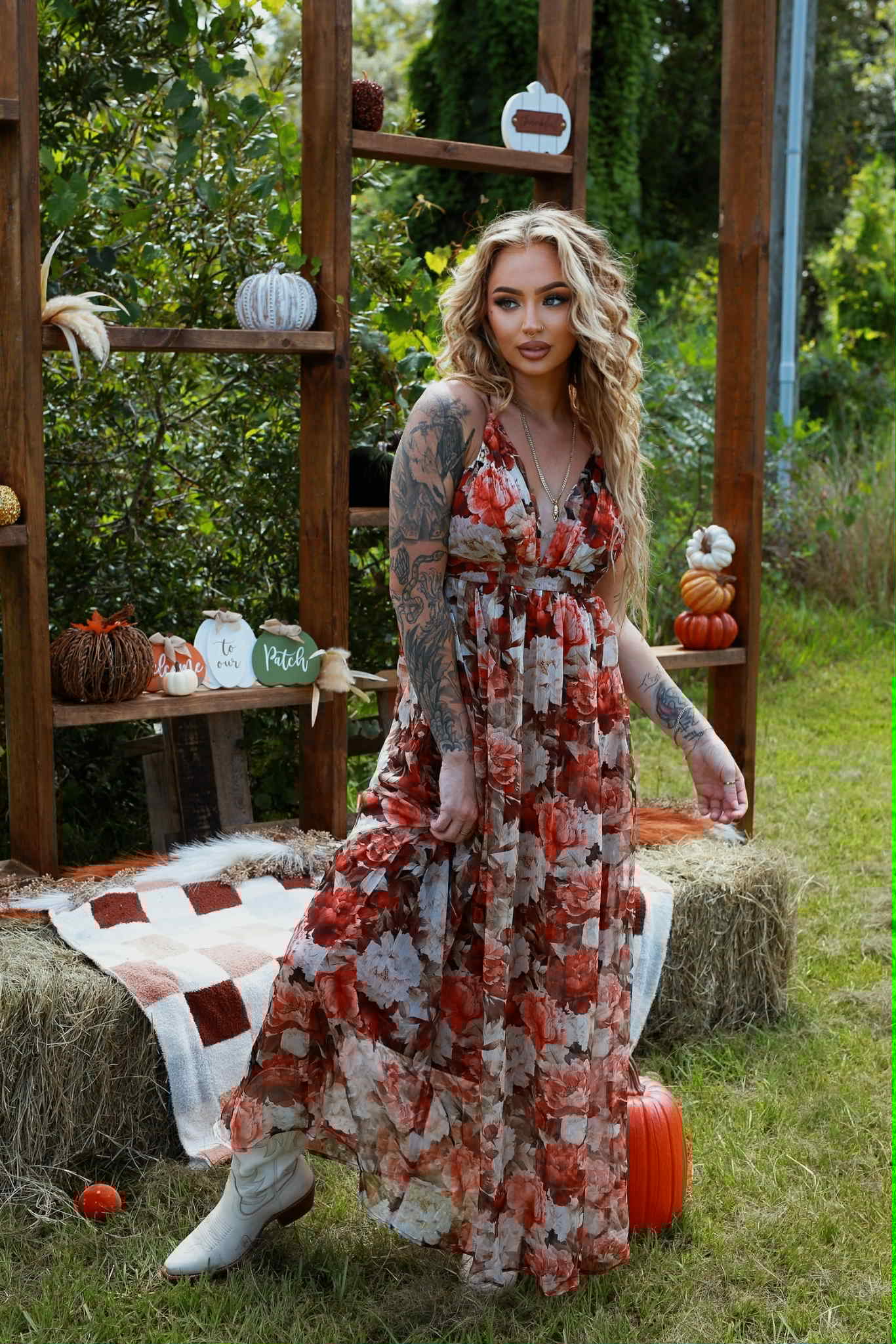 Falling Floral - Maxi Dress