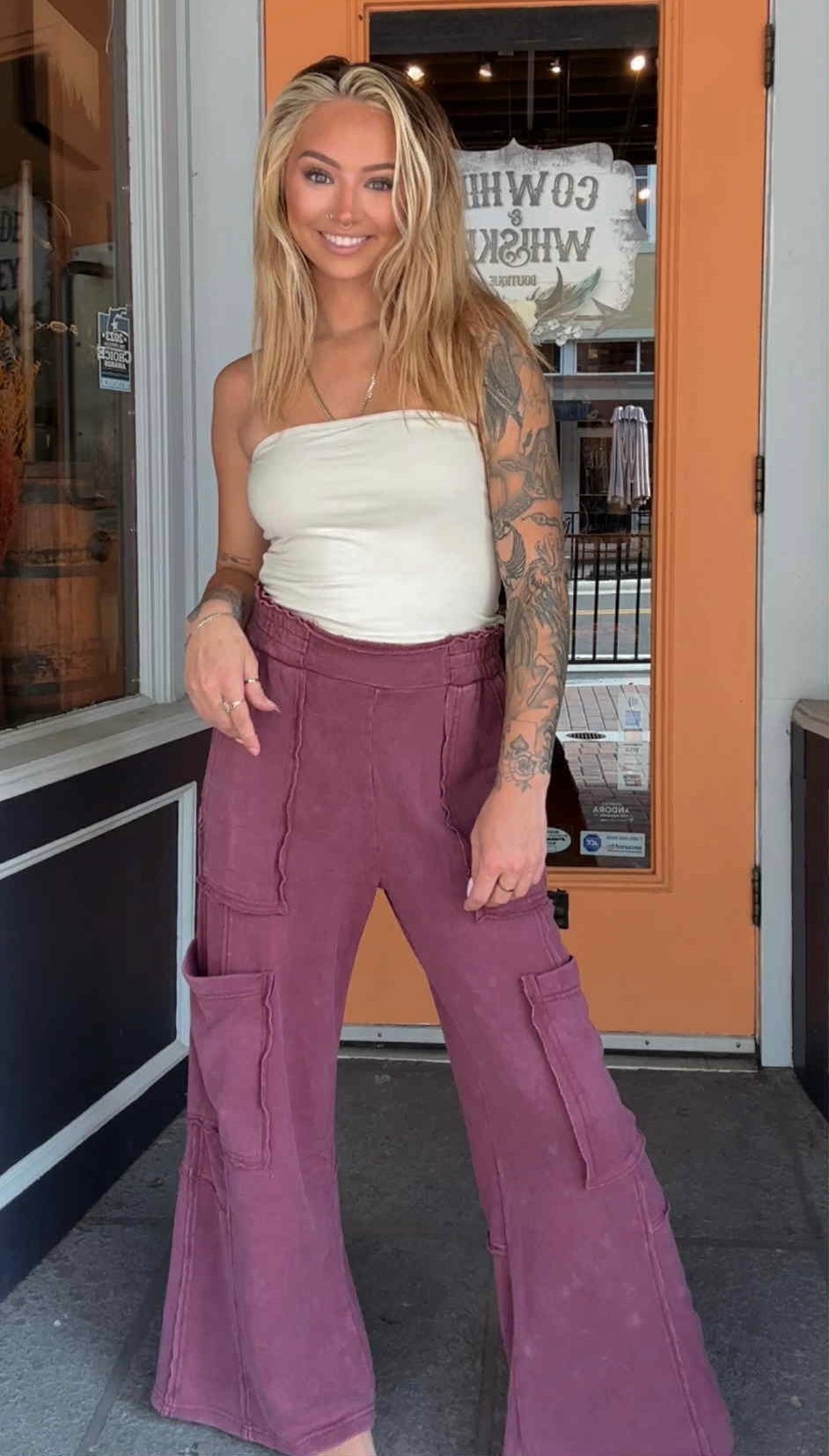 Brickstone Cargo - Acid Maroon Pants