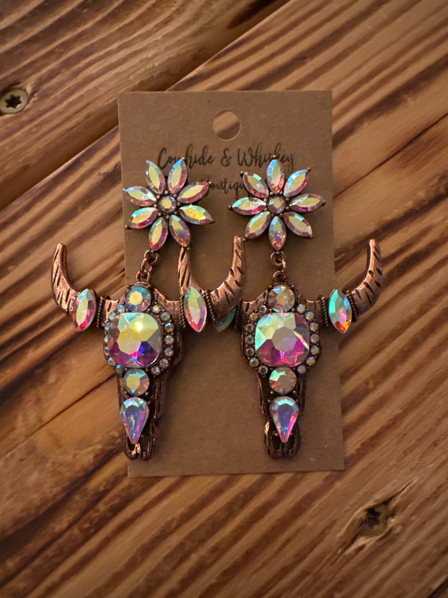 Big Bling Bull - Copper Earrings
