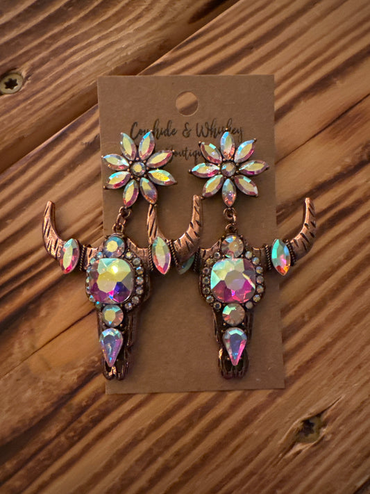 Big Bling Bull - Copper Earrings