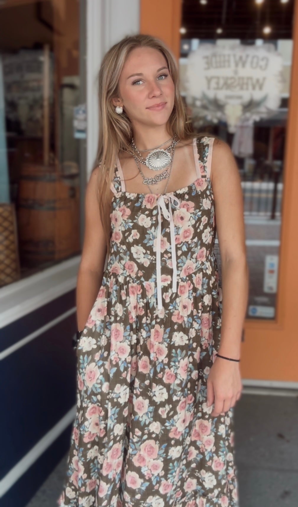 Whiskey And WildFlower's - Floral Dress