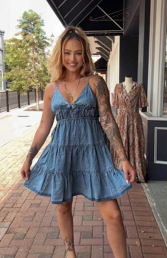 Indigo Revival - Denim Acid Wash Dress