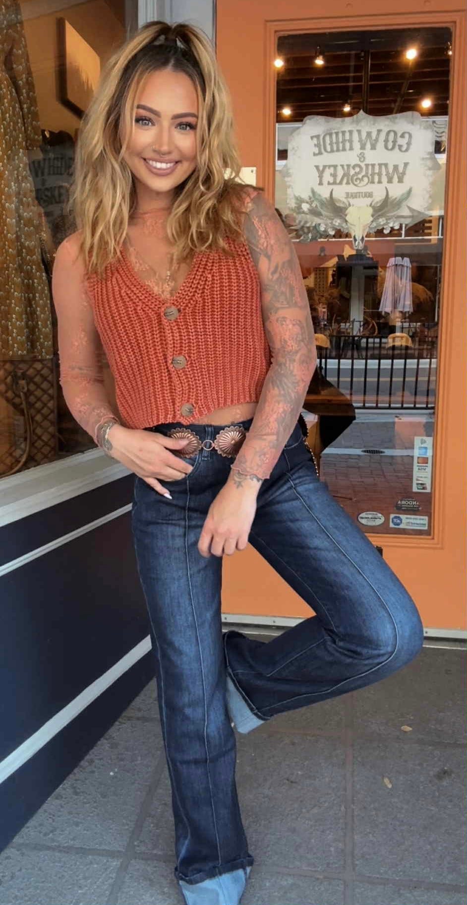 Spiced Brandy - Rust Knit Vest