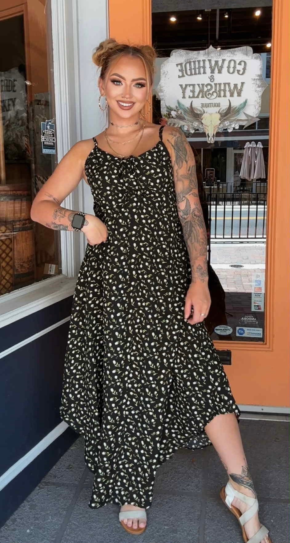 Midnight Pedal - Black Maxi Dress