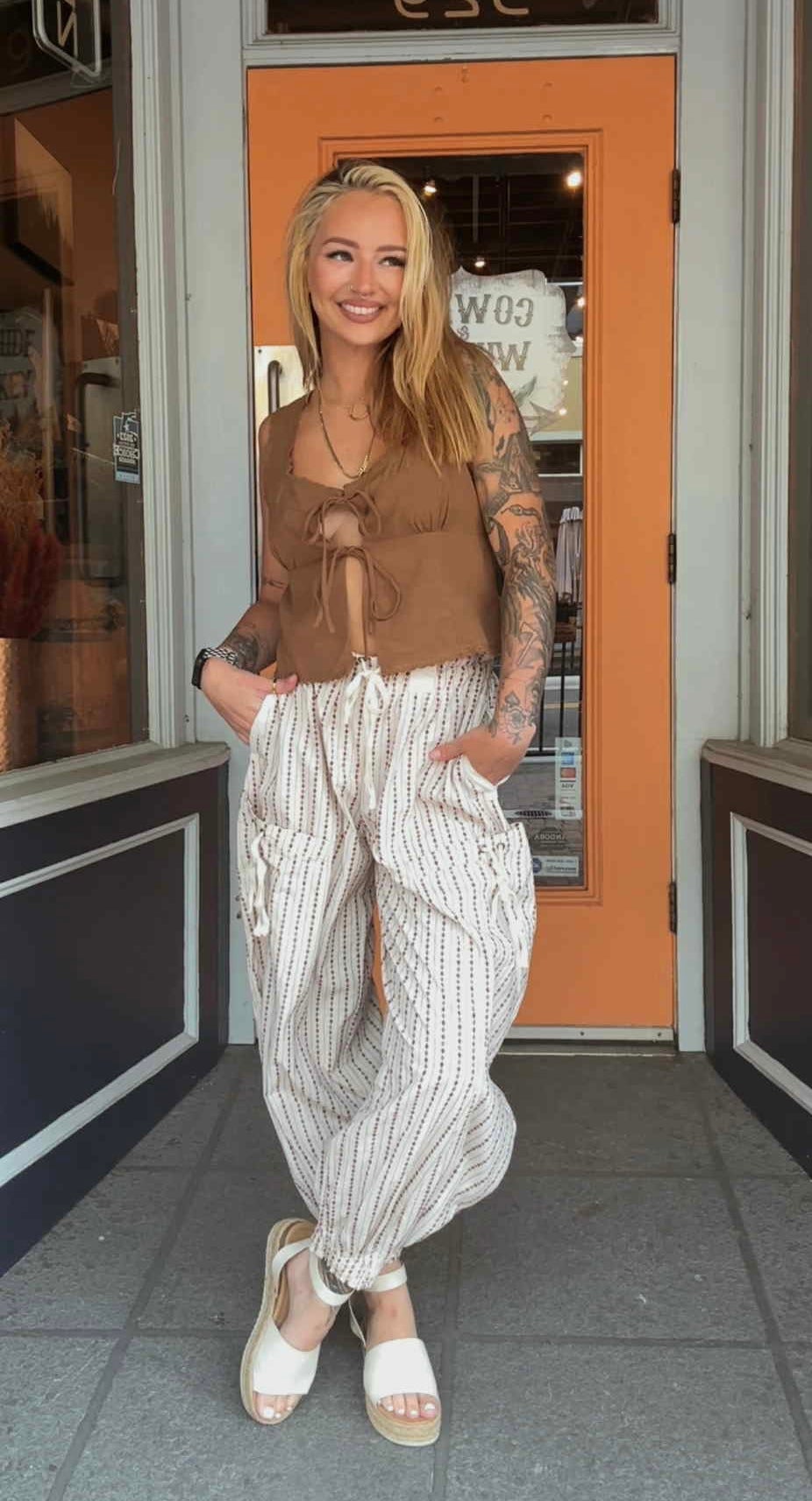 Cross Stitch - Boho Drawstring Pants