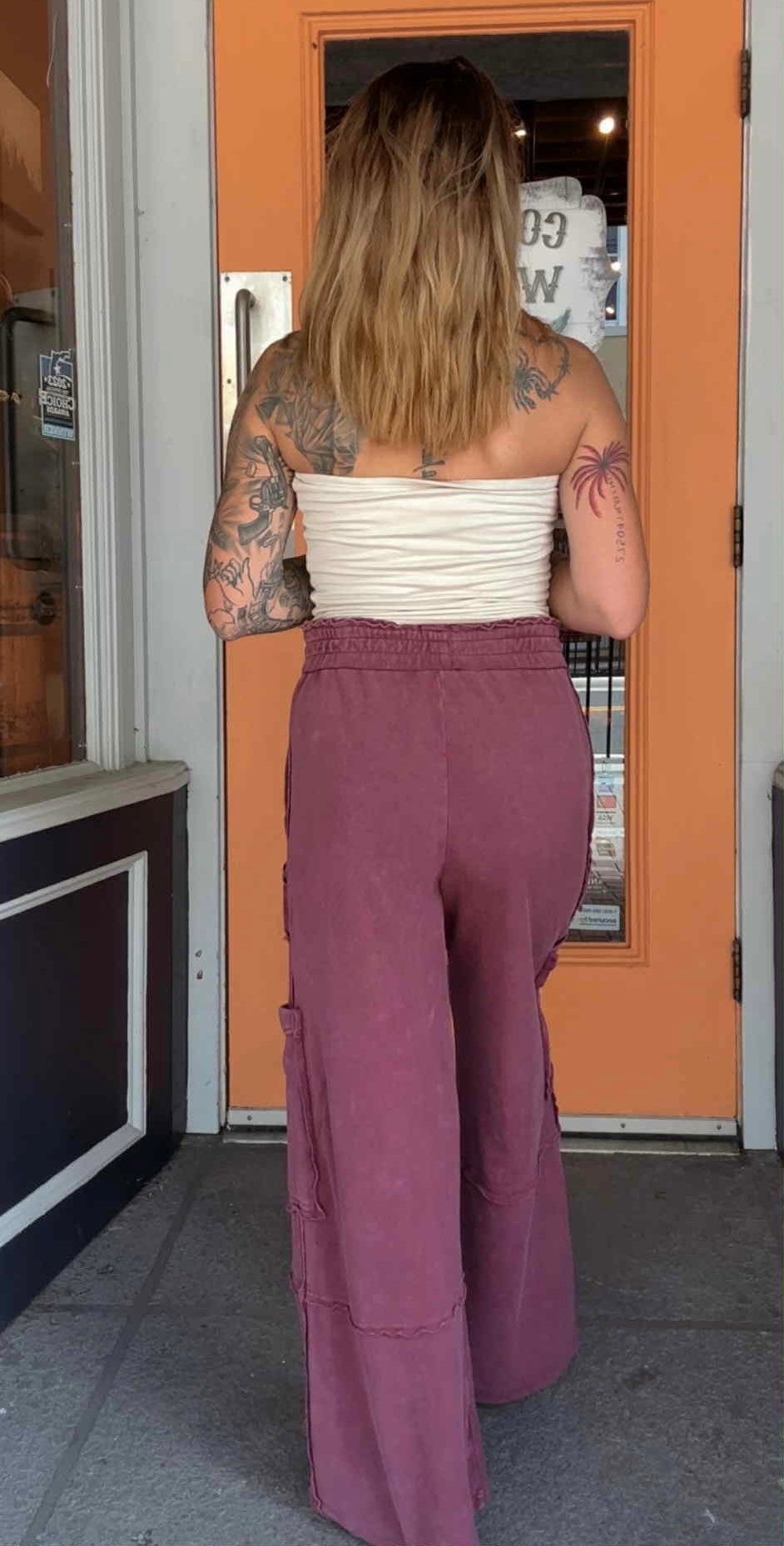 Brickstone Cargo - Acid Maroon Pants