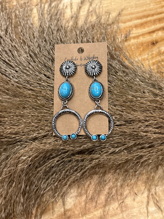 Concho Drop Squash - Earrings