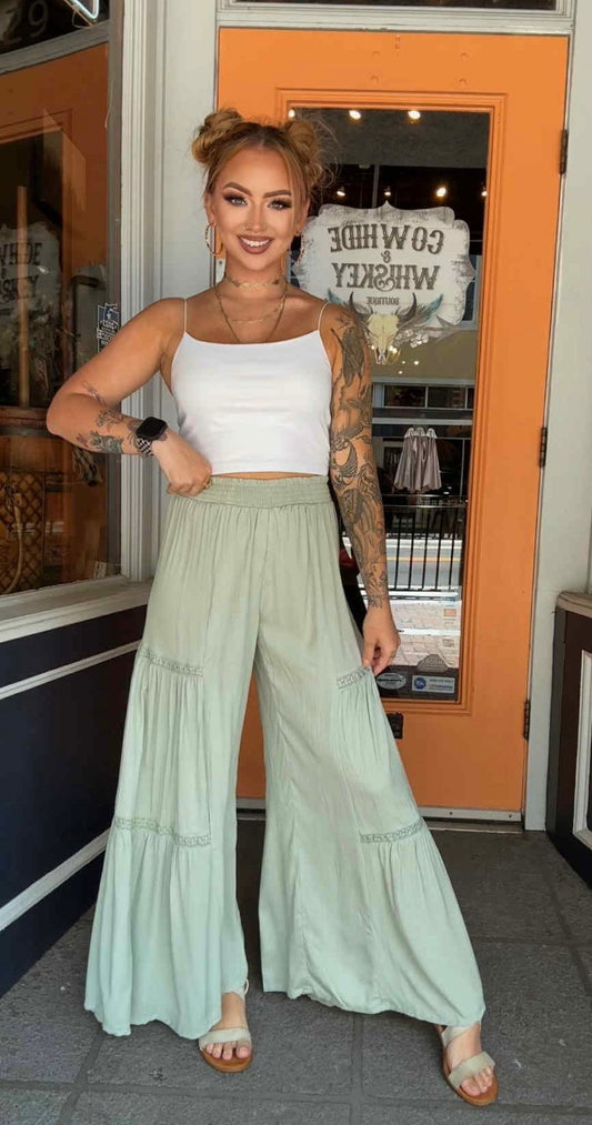 Desert Fern - Sage Pants