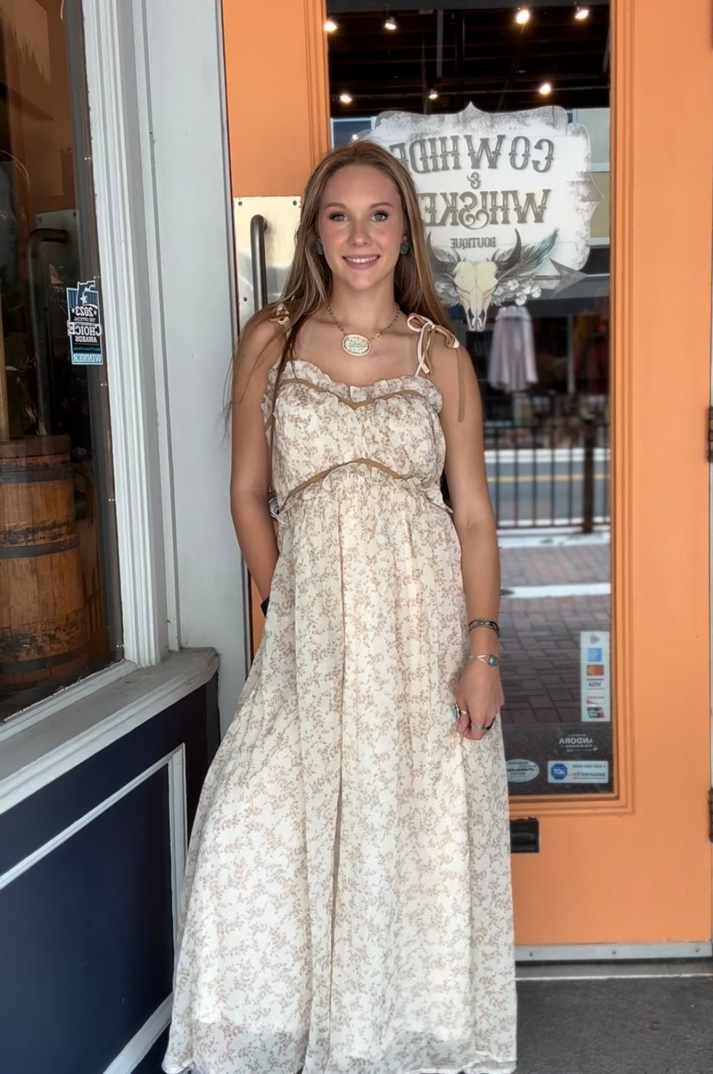 Golden Hour Grace - Floral Maxi Dress